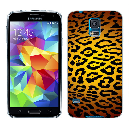 tempo puff Brown Husa Samsung Galaxy S5 Mini G800F Silicon Gel Tpu Model Animal Print  Leopard - HuseColorate.ro