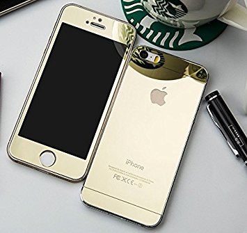 Bothersome Grant unhealthy Folie Sticla iPhone 5S iPhone SE Set 2 Buc Fata si Spate Mirror Gold Auriu  Protectie Antisoc Tempered Glass - HuseColorate.ro