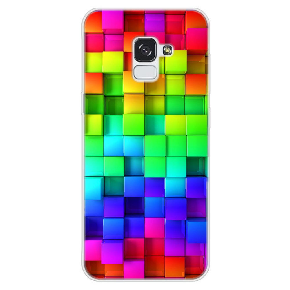 I will be strong See through Offer Husa Samsung Galaxy A6 2018 Silicon Gel Tpu Model Colorful Cubes -  HuseColorate.ro