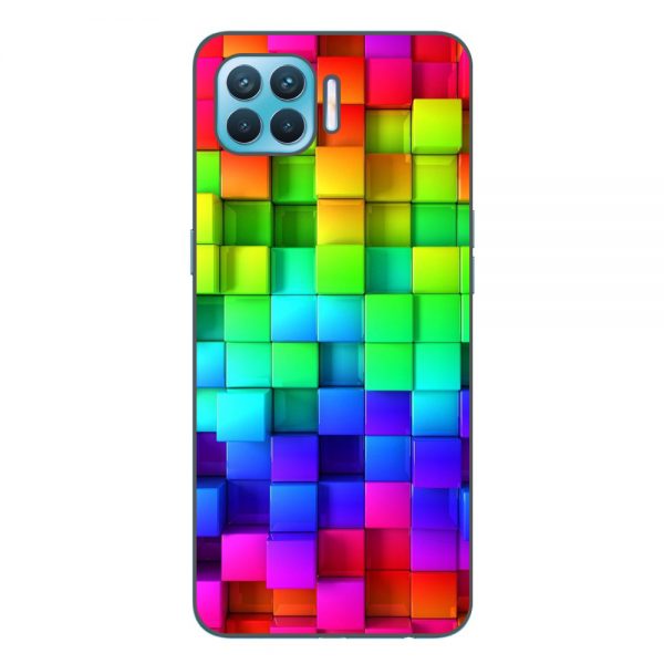 Husa-Oppo-Reno4-Lite-Silicon-Gel-Tpu-Model-Colorful-Cubes