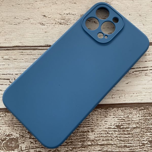 Husa iPhone 13 Pro Max Silicon Soft Interior Liquid Silicone Vennus Blue